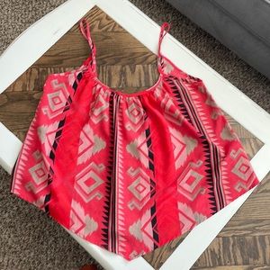 NWOT tribal print crop top